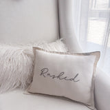Linen Nursery Cushion Hand Embroidered - Personalise Me