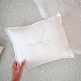 Linen Nursery Cushion Hand Embroidered - Personalise Me