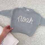 Knitted Sweater - Hand Embroidered - Personalise Me