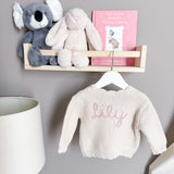 Knitted Scallop Cardigan - Hand Embroidered - Personalise Me