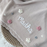Baby Blanket with Flowers - Personalise Me