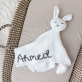 Knitted Cotton Bunny Dou-Dou Comforter - White