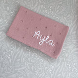 Pointelle Cotton Baby Blanket - Personalise Me