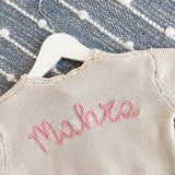 Knitted Scallop Cardigan - Hand Embroidered - Personalise Me