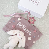 Flower Blanket, Bunny & Teether 3-Piece Gift Set - Personalise Me