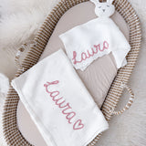 Knitted Cotton Bunny Dou-Dou Comforter - White