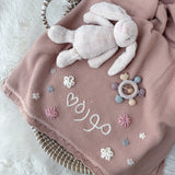 Baby Blanket with Flowers - Personalise Me