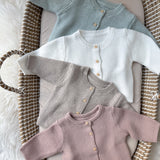 Newborn Knitted Cardigan - Hand Embroidered Name - Personalise Me