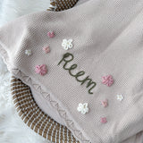 Baby Blanket with Flowers - Personalise Me