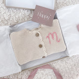 Knitted Scallop Cardigan - Hand Embroidered - Personalise Me