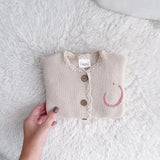 Knitted Scallop Cardigan - Hand Embroidered - Personalise Me
