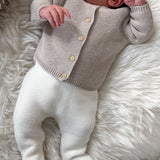 Newborn Knitted Cardigan - Hand Embroidered Name - Personalise Me