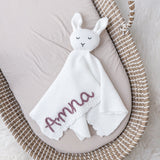 Knitted Cotton Bunny Dou-Dou Comforter - White