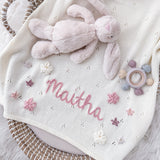 Baby Blanket with Flowers - Personalise Me