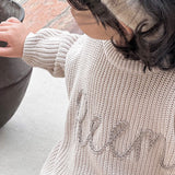 Knitted Sweater - Hand Embroidered - Personalise Me