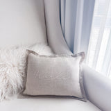 Linen Nursery Cushion Hand Embroidered - Personalise Me
