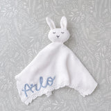 Knitted Cotton Bunny Dou-Dou Comforter - White