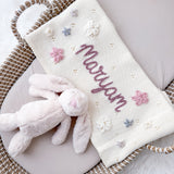 Baby Blanket with Flowers - Personalise Me