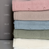 Pointelle Cotton Baby Blanket - Personalise Me