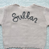 Knitted Cardigan - Hand Embroidered - Personalise Me