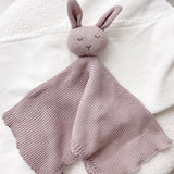 Knitted Cotton Bunny Dou-Dou Comforter - Lilac