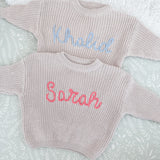 Knitted Sweater - Hand Embroidered - Personalise Me