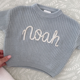 Knitted Sweater - Hand Embroidered - Personalise Me