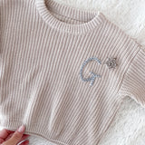 Knitted Sweater - Hand Embroidered - Personalise Me