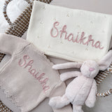 Build Your Own - Baby Blanket, Cardigan and Bunny Gift Set - Personalise Me