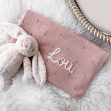 Pointelle Cotton Baby Blanket - Personalise Me