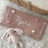 Baby Blanket with Flowers - Personalise Me