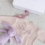 Personalised Cardigan & Bunny Gift Set - Personalise Me