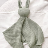 Knitted Cotton Bunny Dou-Dou Comforter - Green