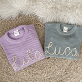 Knitted Jumper - Hand Embroidered - Personalise Me