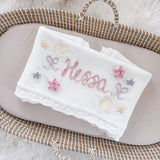 Baby Blanket with Flowers, Bows, Shells and Pearls - Personalise Me