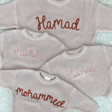 Knitted Sweater - Hand Embroidered - Personalise Me