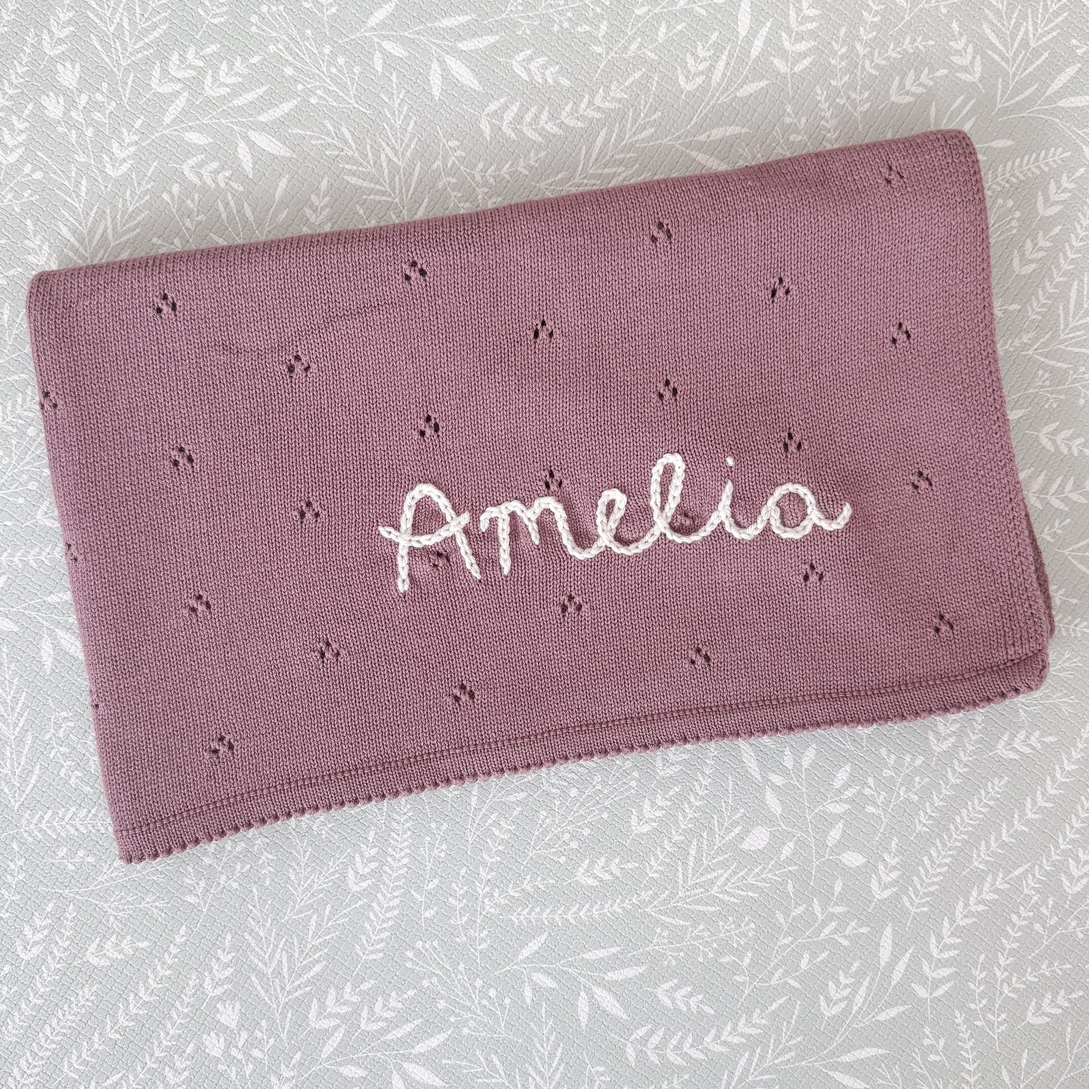 Pointelle Cotton Baby Blanket - Personalise Me