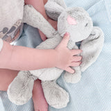 Baby Boy Grey Bunny & Blanket 3-Piece Gift Set - Personalise Me