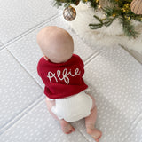 Christmas Knitted Sweater - Hand Embroidered - Personalise Me