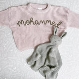 Knitted Sweater - Hand Embroidered - Personalise Me