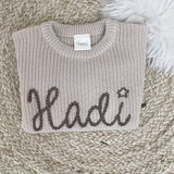 Knitted Jumper - Hand Embroidered - Personalise Me