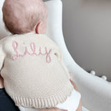 Knitted Cardigan - Hand Embroidered - Personalise Me