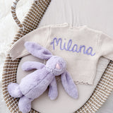 Knitted Scallop Cardigan - Hand Embroidered - Personalise Me
