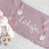 Baby Blanket with Flowers - Personalise Me