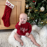 Personalised Christmas Knitted Stocking