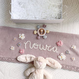 Flower Blanket, Bunny & Teether 3-Piece Gift Set - Personalise Me