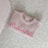 Knitted Sweater - Hand Embroidered - Personalise Me