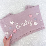 Baby Blanket with Flowers - Personalise Me