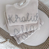 Knitted Jumper - Hand Embroidered - Personalise Me