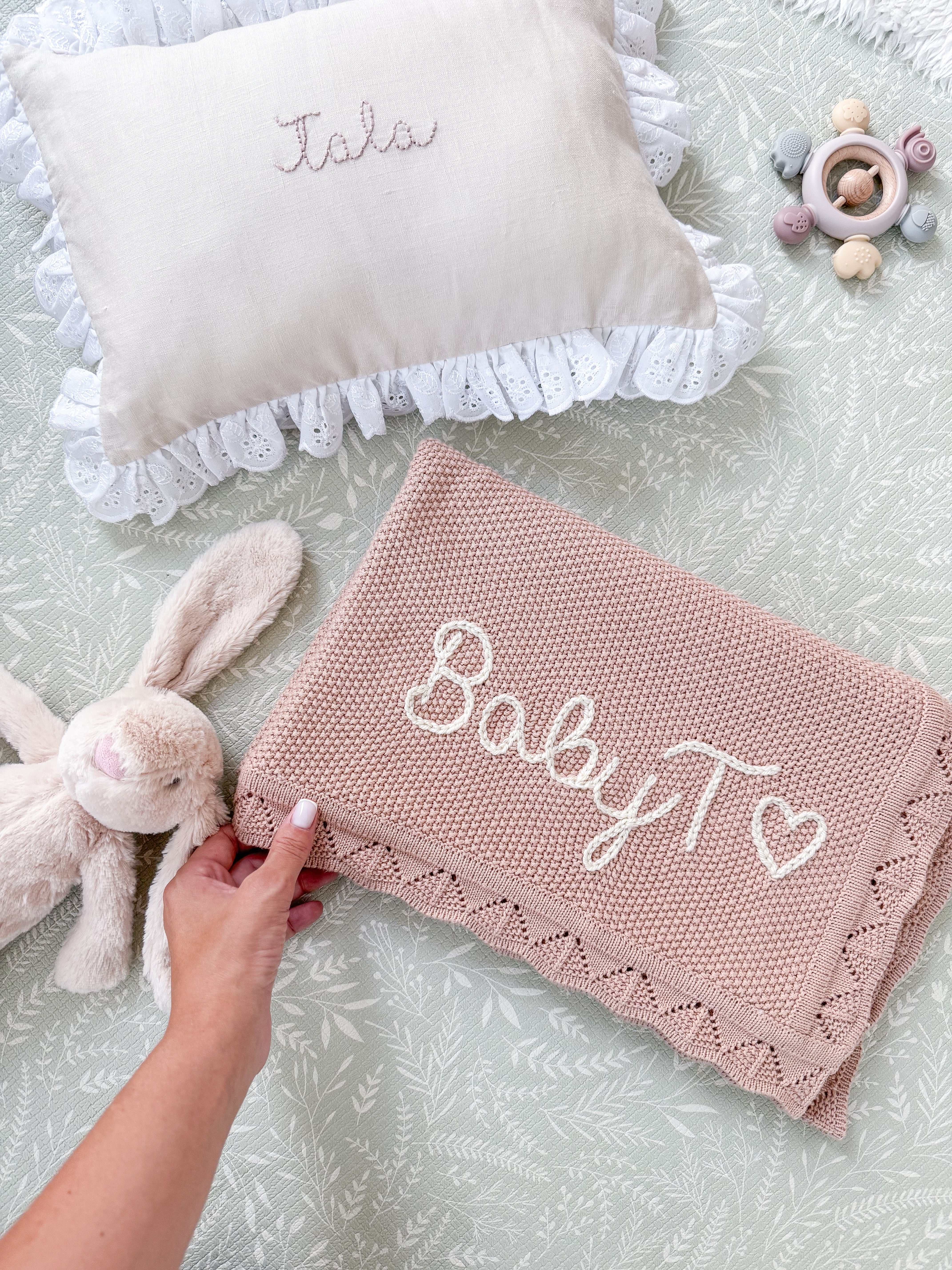 Personalized Baby Next Baby Girl Blanket Knitted Cotton Baby